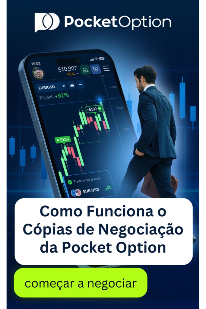 Como funciona o cópias de negociação da Pocket Option.