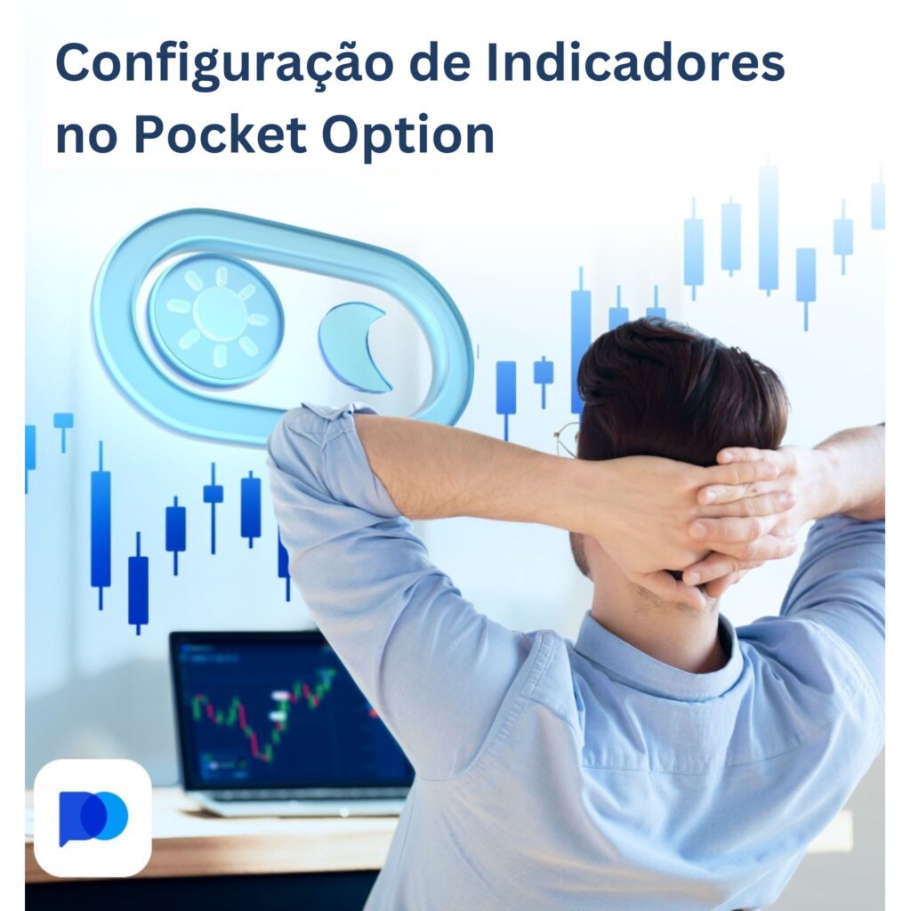 Configuração de indicadores no Pocket Option.