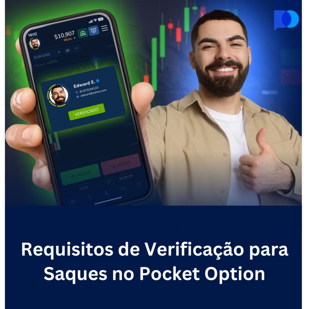 Requisitos de verificação para saques no Pocket Option.