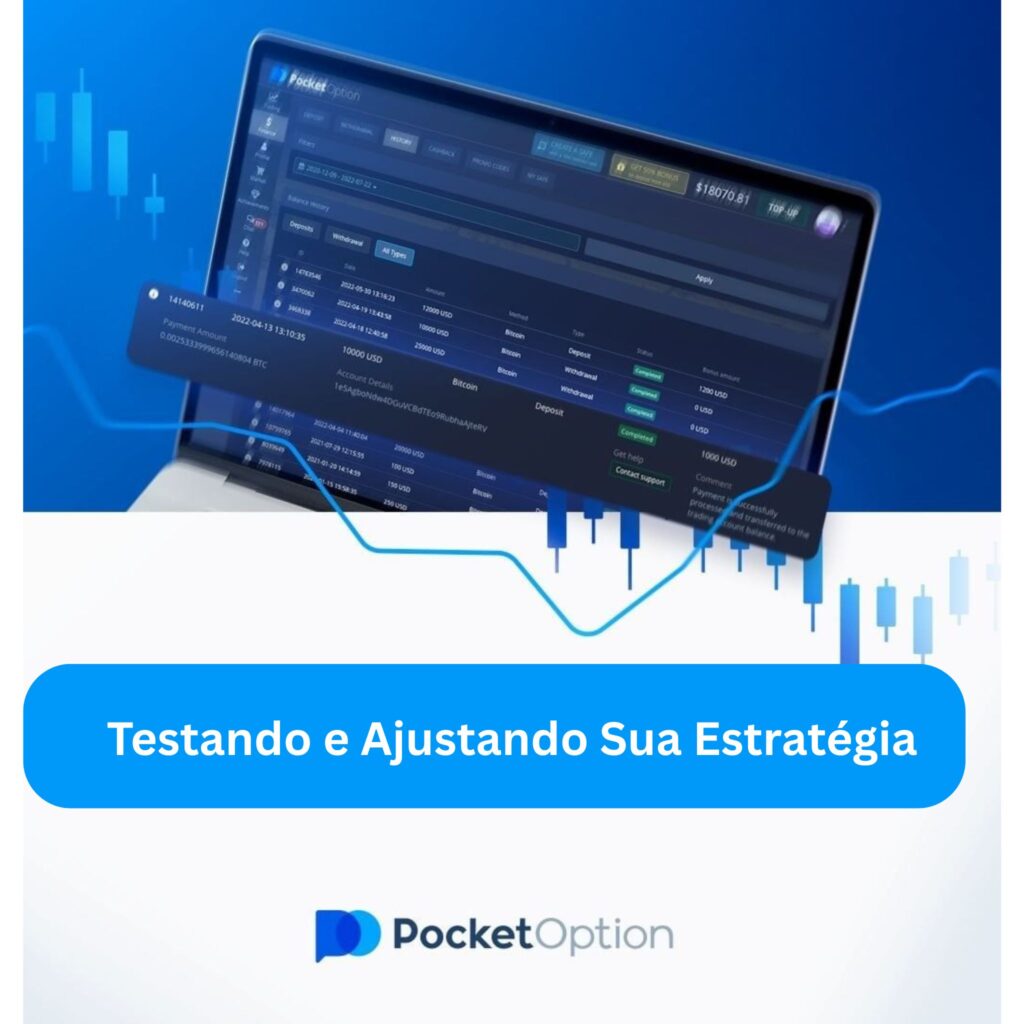 Testando e ajustando sua estratégia Pocket Option.